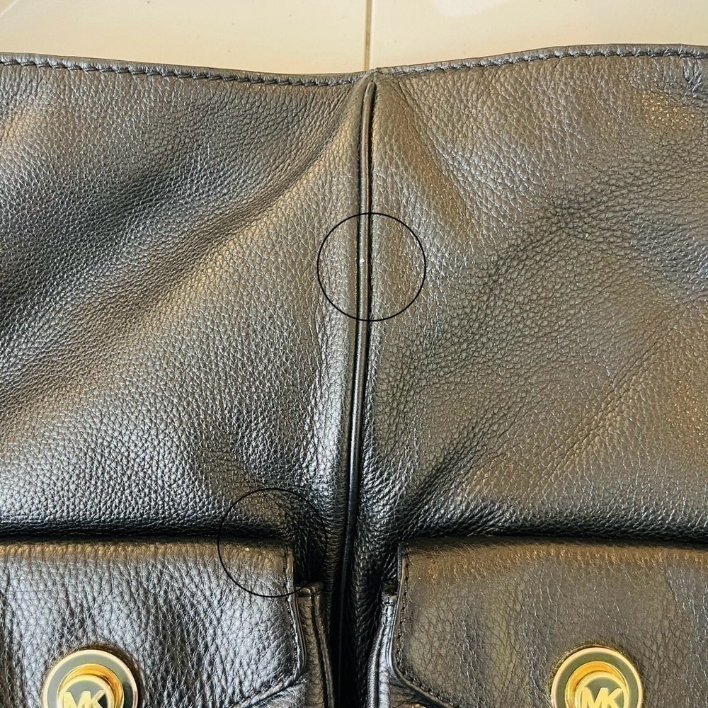 Michael Michael Kors Hobo Satchel Leather Shoulder Bag Black - Picture 3 of 12